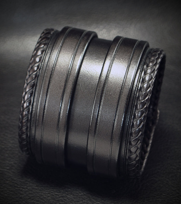 LEATHER CUFFS AND BRACELETS