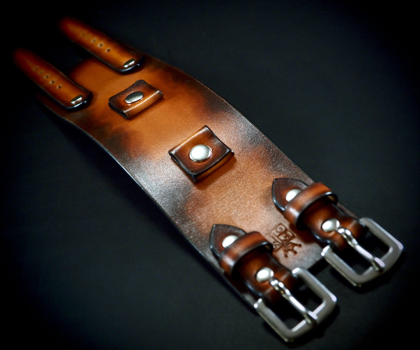 2.25" sunburst double buckle cuff
