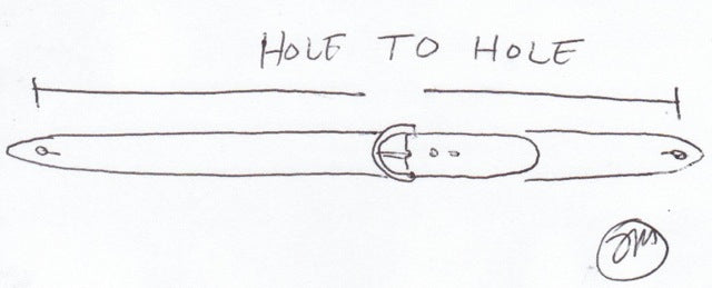 Black bridle leather Grommet guitar strap