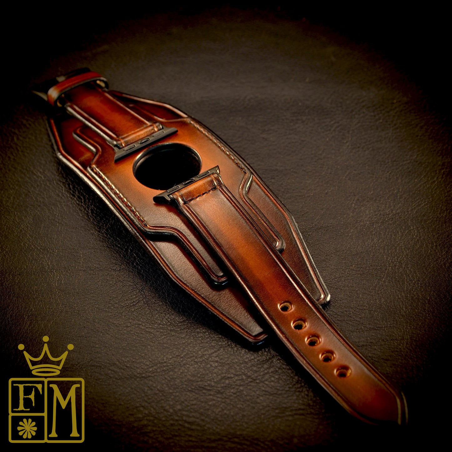 Apple Ultra watchband Sunburst layered Veg-Tan