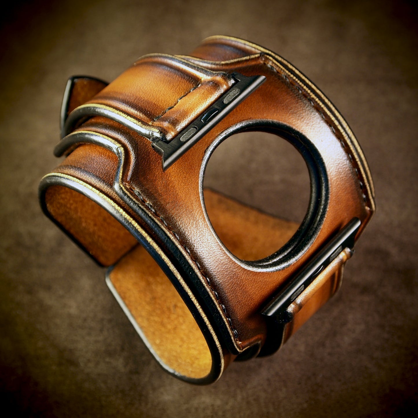 Apple Ultra watchband Sunburst layered Veg-Tan