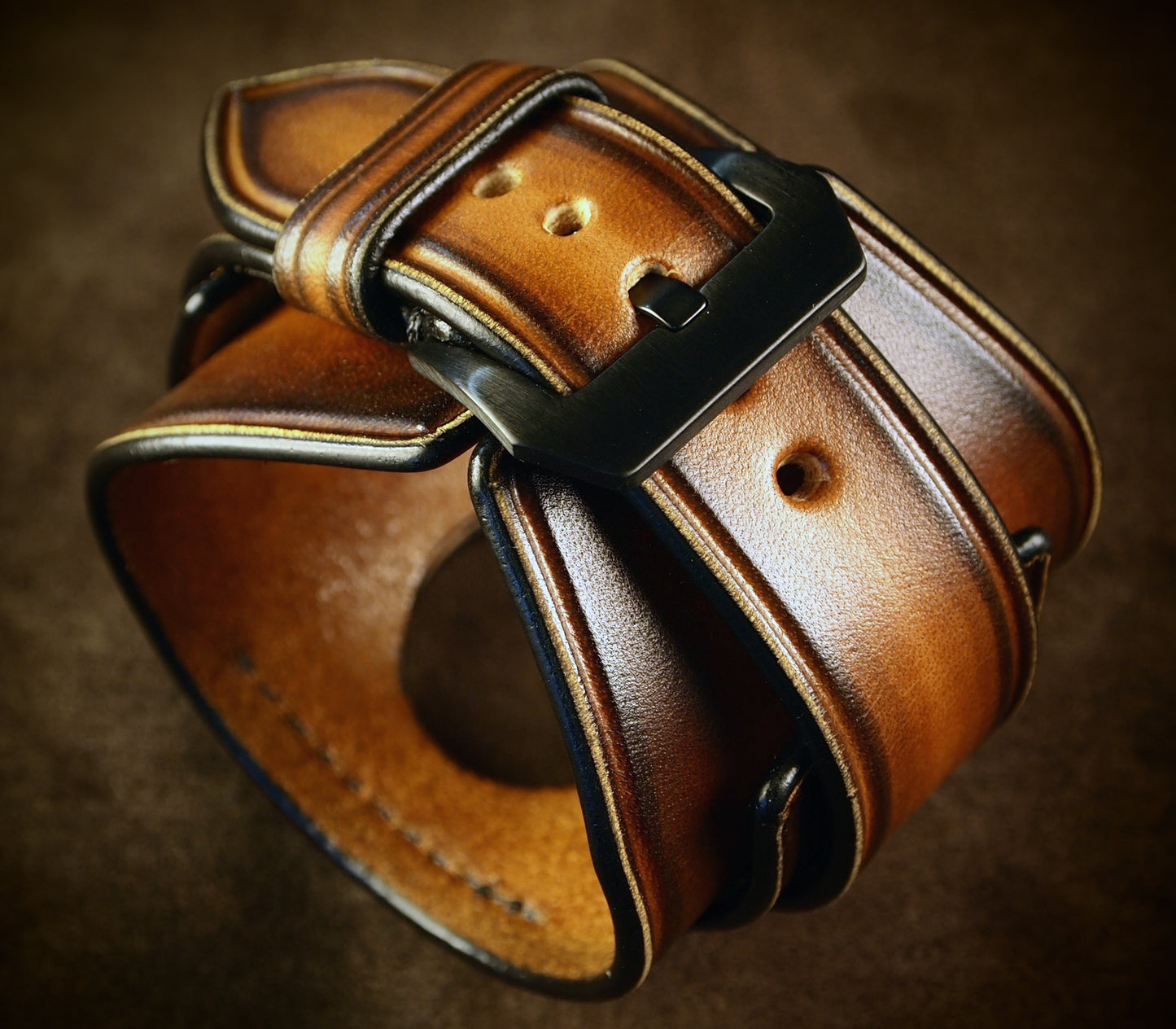 Apple Ultra watchband Sunburst layered Veg-Tan