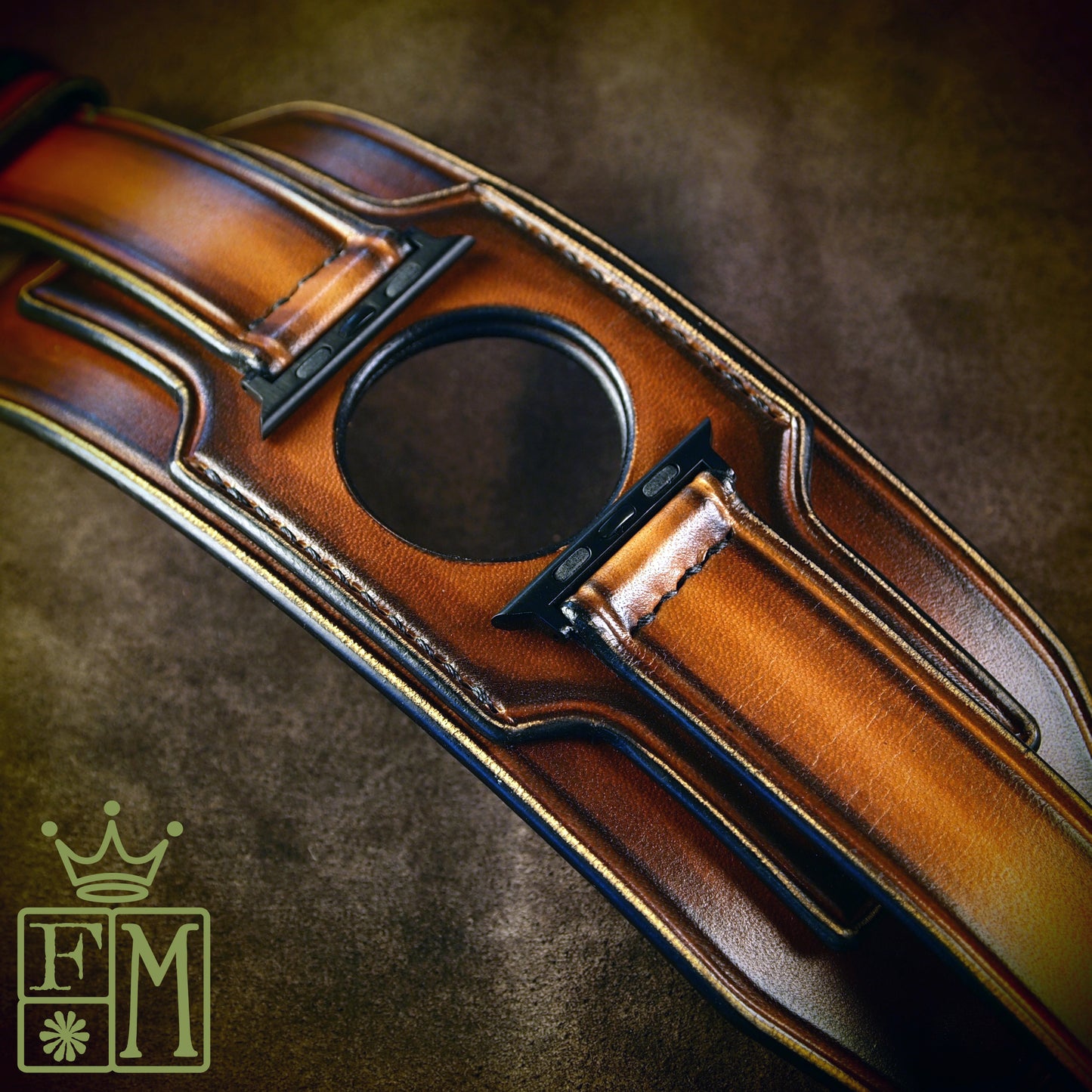 Apple Ultra watchband Sunburst layered Veg-Tan