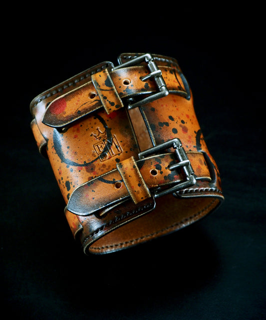 3" destroyed double buckle cuff